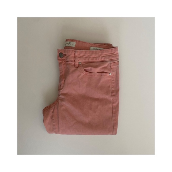 Jessica Simpson Pink Rolled Crop Skinny Jeans size 6 - Picture 1 of 5